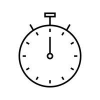 Icona del timer linea nera vettore