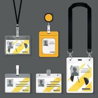 set di design di badge di identità vettore