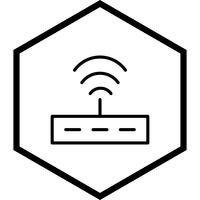 Disegno dell&#39;icona del router vettore