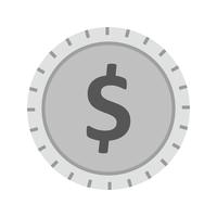 Dollari Coin Icon Design vettore