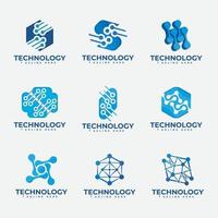 modello di logo di tecnologia vettore