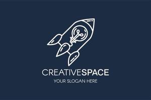 banner di agenzia d'arte multimediale logo spazio creativo vettore
