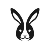 disegno del logo del simbolo della faccia di coniglio vettore
