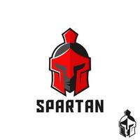 ispirazione per il design del logo del casco spartano vettore