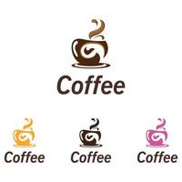 immagine del logo della bevanda della tazza di caffè e illustrazione del design creativo vettoriale