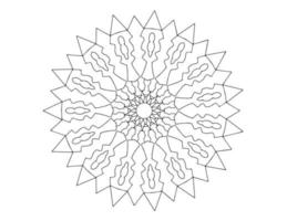 mandala art design in bianco e nero, reale, vintage vettore