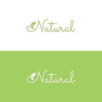 vettore libero di design del logo del marchio verbale naturale