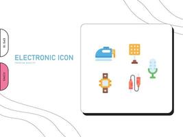 linea di icone di elettronica pack vettoriali gratis