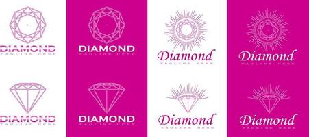 vari logo di diamanti vettore