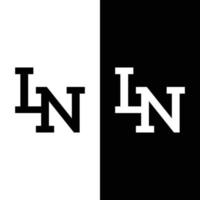 ln ln nl modello di progettazione del logo iniziale del monogramma della lettera. adatto per lo sport in generale, fitness, costruzioni, finanza, società, affari, negozio, abbigliamento, in, semplice, moderno, stile, logo design. vettore