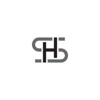 lettera sh o hs logo o design dell'icona vettore