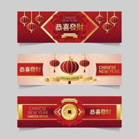 gong xi fa cai banner vettore