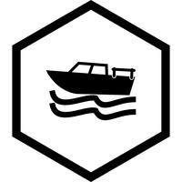 Disegno dell&#39;icona della barca vettore
