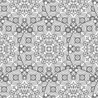 nero bianco monocromatico mandala boho seamless pattern vettore