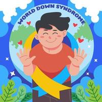 modello giornata mondiale della sindrome di down vettore