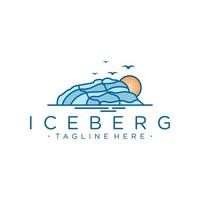 design del logo dell'iceberg vettore