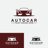 auto auto logo design con il concetto di auto sportiva veicolo icona silhouette.vector illustrazione modello di progettazione. vettore