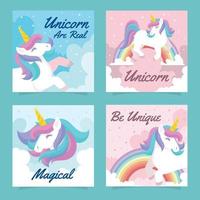 modello di social media unicorno vettore