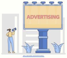 illustrazione vettoriale concetto di marketing pubblicitario