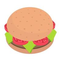 concetti di hamburger alla moda vettore