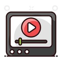 icona di streaming video vettore