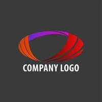 semplice design del logo dell'occhio a tre colori vettore