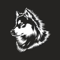 arte di linea vettoriale siberian husky. illustrazione vettoriale