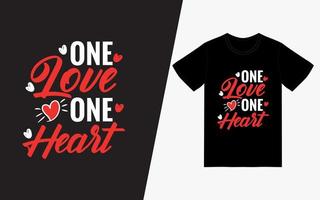 un amore un cuore felice modello di progettazione di t-shirt di san valentino, vettore di san valentino
