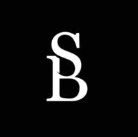 moderna lettera sb alfabeto logo illustrazione vettoriale