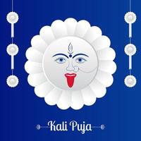 felice progettazione del modello di social media celebrazione kali puja vettore