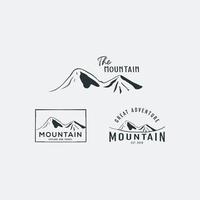 fasci logo vintage montagna illustrazione vettoriale. logo esplora il modello di progettazione vettoriale con stili retrò, moderni e vintage isolati su sfondo bianco