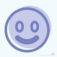 icona emoticon smiley - stile bicolore vettore