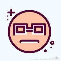 icona emoticon geek - mbe syle vettore