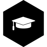 Grad Design Cap Icon vettore