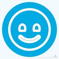 icona emoticon smile - stile occhi azzurri vettore