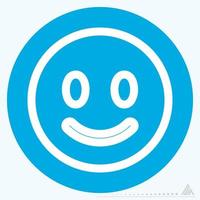 icona emoticon smiley - stile occhi azzurri vettore