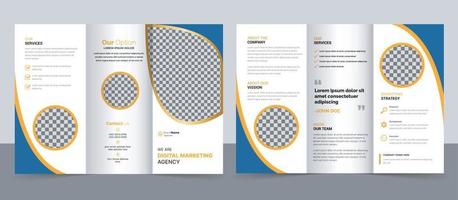 modello di brochure a tre ante aziendale moderno aziendale creativo. vettore