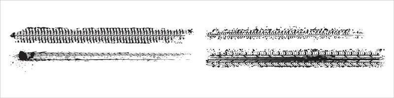 impronte di pneumatici. Illustrazione vettoriale su sfondo bianco