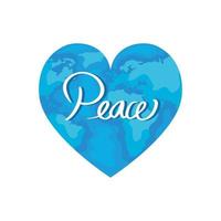 pace mondo cuore vettore