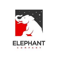 modello di progettazione del logo dell'elefante vettore