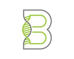 combinazione lettera b con elica del DNA vettore