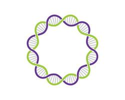 DNA circolare con logo scientifico vettore