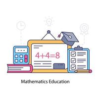 illustrazione di educazione matematica, vettoriale modificabile