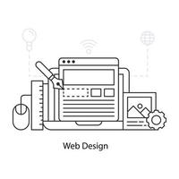 un'illustrazione di design unica del web design vettore