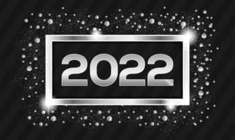 felice anno nuovo 2021, carta di capodanno 2021, illustrazione vettoriale, 2021 felice anno nuovo sfondo vettoriale con gradiente d'argento