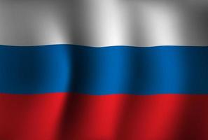 sfondo bandiera russia ondeggiante 3d. carta da parati della bandiera della festa dell'indipendenza nazionale vettore