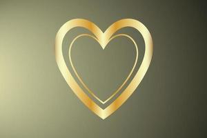 sfondo scuro isolato a forma di cuore d'oro vettore