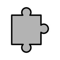 disegno dell&#39;icona del pezzo di puzzle vettore
