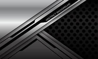 astratto argento grigio metallizzato nero cyber linea design geometrico tecnologia moderna sfondo futuristico vettore