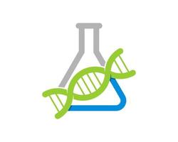 logo di ricerca di laboratorio del dna vettore